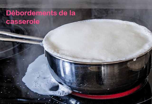 Débordements de la casserole