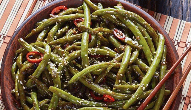 Haricots Verts "Blistés" à la Chinoise