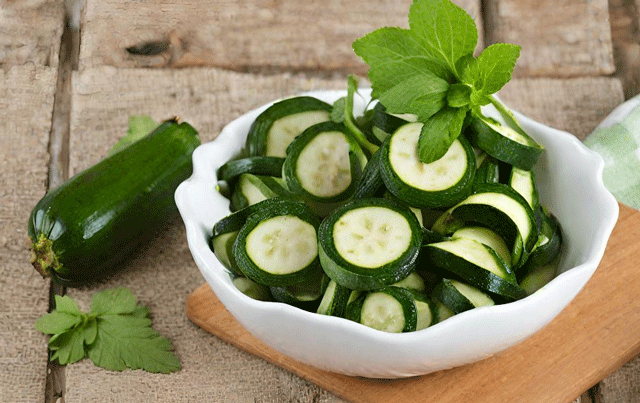 Courgettes à la Menthe Fraîche