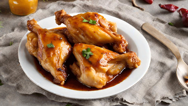 Poulet Caramélisé à la Sauce Soja et au Miel