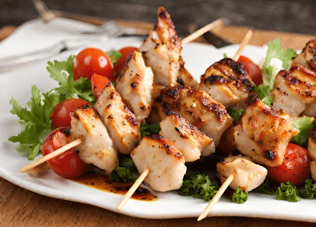 Brochettes de Poulet Mariné au Citron .