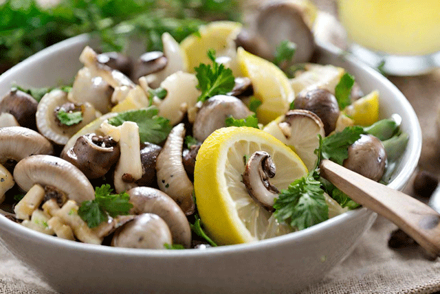 Salade de Champignons aux Citrons